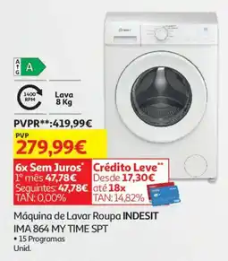 Auchan Máquina de Lavar Roupa INDESIT IMA 864 MY TIME SPT promoção