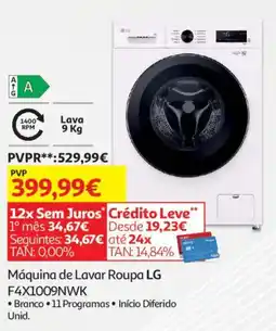 Auchan Máquina de Lavar Roupa LG F4X1009NWK promoção