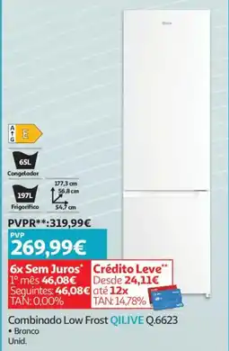 Auchan Combinado Low Frost QILIVE Q.6623 promoção