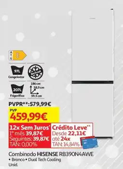 Auchan Combinado HISENSE RB390N4AWE promoção