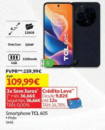 Auchan Smartphone TCL 605 promoção