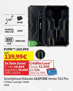 Auchan Smartphone Robusto ULEFONE Armor X12 Pro promoção