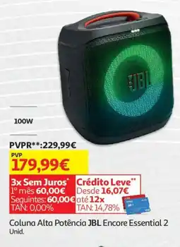 Auchan Coluna Alta Potência JBL Encore Essential 2 promoção