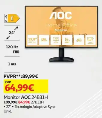 Auchan Monitor AOC 24B31H promoção