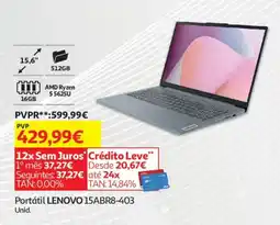 Auchan Portátil LENOVO 15ABR8-403 Unid. promoção