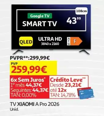 Auchan TV XIAOMI A Pro 2026 promoção