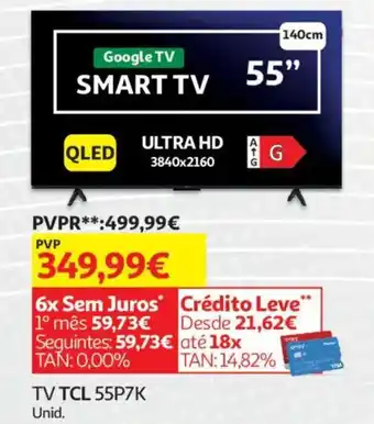 Auchan TV TCL 55P7K Unid. promoção
