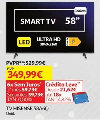Auchan TV HISENSE 58A6Q promoção