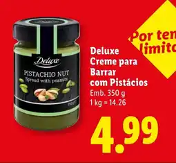 Lidl Deluxe Creme para Barrar com Pistácios promoção