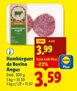 Lidl Hambúrguer de Bovino Angus promoção