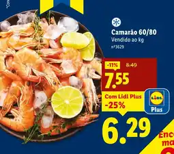 Lidl Camarão 60/80 promoção