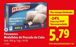 Lidl Pescanova Medalhões de Pescada do Cabo promoção
