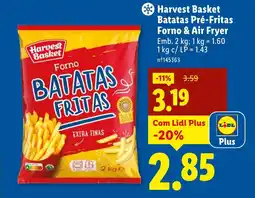 Lidl Harvest Basket Batatas Pré-Fritas Forno & Air Fryer promoção