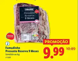 Lidl Fumadinho Presunto Reserva 9 Meses promoção