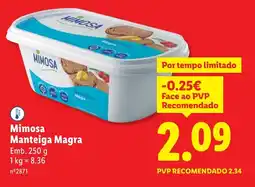 Lidl Mimosa Manteiga Magra promoção