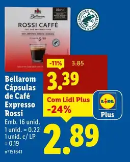 Lidl Bellarom Cápsulas de Café Expresso Rossi promoção