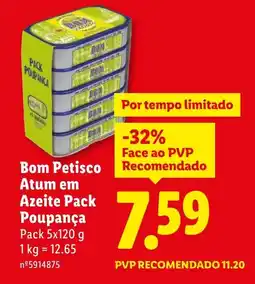 Lidl Bom Petisco Atum em Azeite Pack Poupança promoção