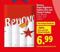 Lidl Renova Papel Higiénico Duplex Chic and Cheap 2 Folhas promoção