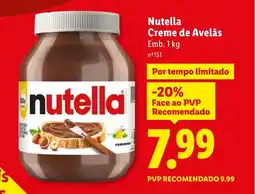 Lidl Nutella Creme de Avelãs promoção