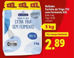 Lidl Belbake Farinha de Trigo T55 sem Fermento XXL promoção