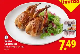 Lidl Deluxe Codornizes promoção