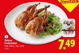Lidl Deluxe Codornizes promoção
