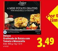 Lidl Deluxe Gratinado de Batata com Tomate e Mozzarella promoção