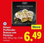 Lidl Deluxe Profiteroles Brancos com Pistácios promoção