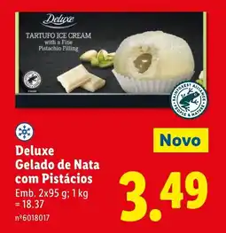 Lidl Deluxe Gelado de Nata com Pistácios promoção