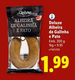 Lidl Deluxe Alheira de Galinha e Pato promoção