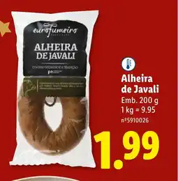 Lidl Alheira de Javali promoção