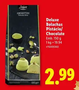 Lidl Deluxe Bolachas Pistácio/ Chocolate promoção