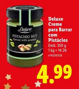 Lidl Deluxe Creme para Barrar com Pistácios promoção