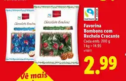 Lidl Favorina Bombons com Recheio Crocante Cada promoção