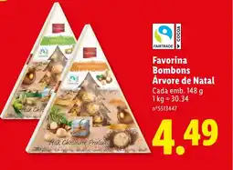 Lidl Favorina Bombons Árvore de Natal promoção