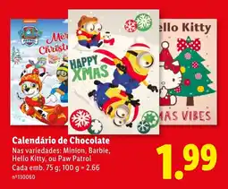Lidl Calendário de Chocolate promoção