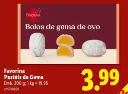 Lidl Favorina Pastéis de Gema promoção