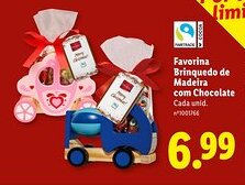 Lidl Favorina Brinquedo de Madeira com Chocolate promoção