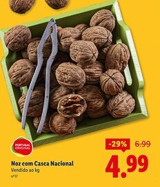 Lidl Noz com Casca Nacional promoção