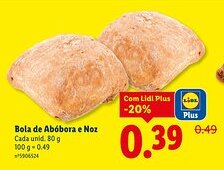 Lidl Bola de Abóbora e Noz promoção