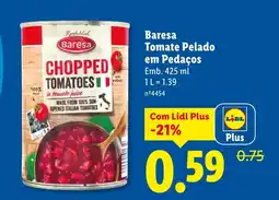 Lidl Baresa Tomate Pelado em Pedaços promoção
