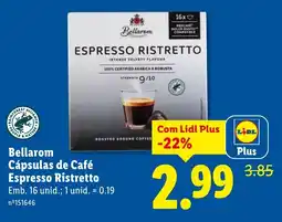 Lidl Bellarom Cápsulas de Café Espresso Ristretto promoção