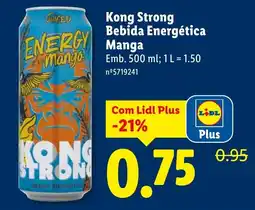 Lidl Kong Strong Bebida Energética Manga promoção