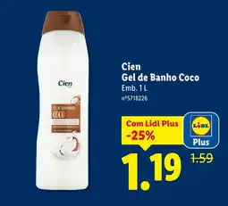 Lidl Cien Gel de Banho Coco promoção
