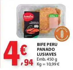 E.Leclerc Bife peru panado lusiaves promoção