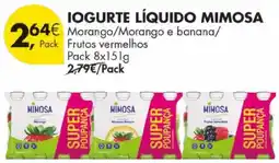 Pingo Doce Iogurte líquido mimosa promoção