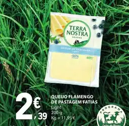 E.Leclerc Queijo flamengo de pastagem fatias light promoção