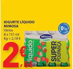 E.Leclerc Iogurte líquido mimosa promoção