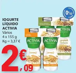 E.Leclerc Iogurte líquido activia promoção