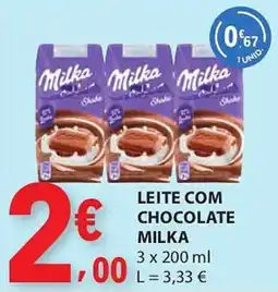 E.Leclerc Leite com chocolate milka promoção